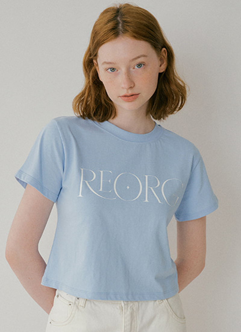 PIC REORG SPARKLE CROP T-SHIRTS SKY BLUE