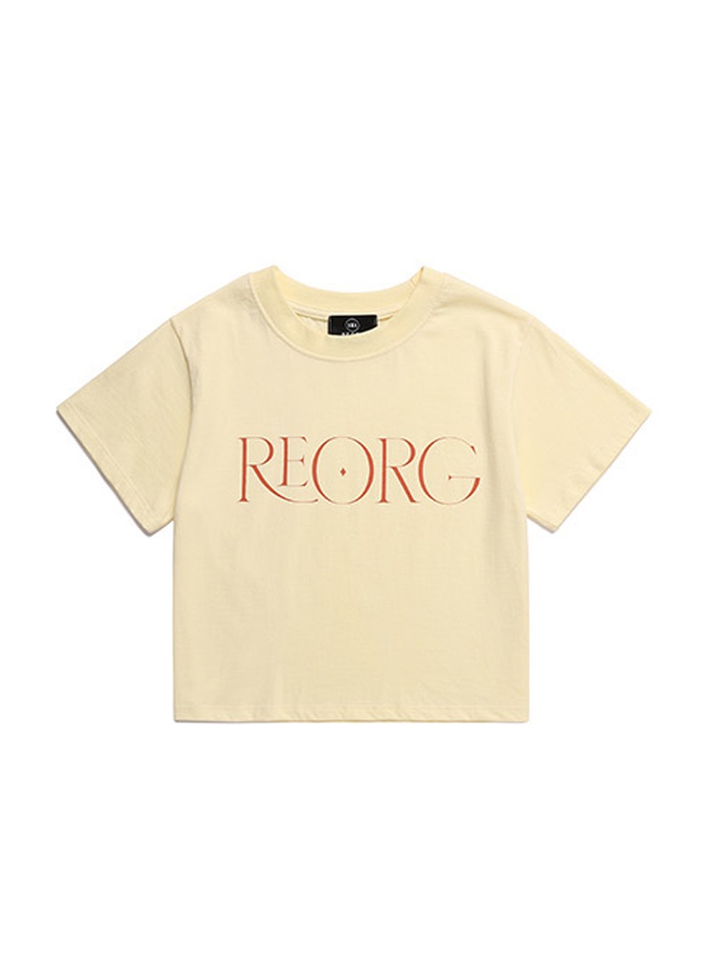 PIC REORG SPARKLE CROP T-SHIRTS LIGHT YELLOW